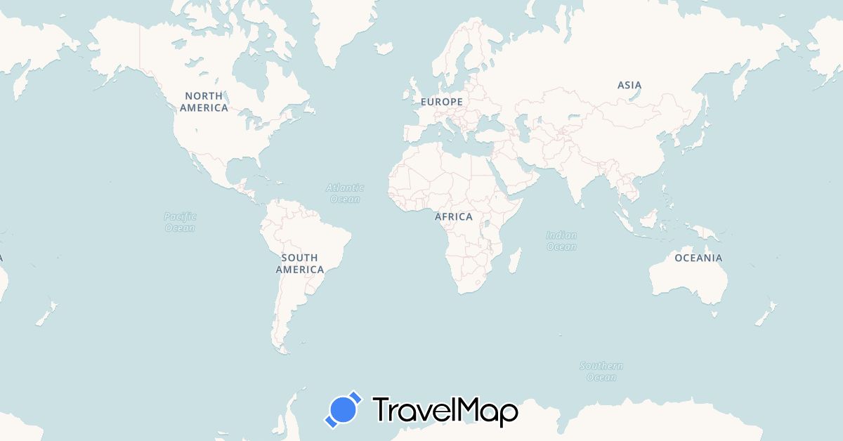 TravelMap itinerary: driving, plane, train, motorbike in Bahamas, France, Indonesia, Maldives, United States (Asia, Europe, North America)